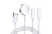 USB-kabel - Joyroom S-IW007 3-in-1 cable USB-A magnetic charger - Lightning 1.2m - white - S-IW007 White