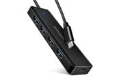 USB hub - AXAGON SuperSpeed USB-C Travel Hub USB hub - 4 - USB 3.2 - Zwart - HUE-C1C