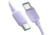 USB-kabel - Joyroom Multi-Color Series A14 USB-C / USB-C 100W Cable 1.2m - Purple - S-CC100A141P