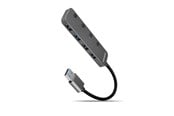 USB hub - AXAGON SuperSpeed USB-A Switch Hub with Charging Function USB hub - 4 - USB 3.2 - Grijs - HUE-MSA
