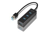 USB hub - AXAGON USB-A 3.0 Hub with Micro USB Power Connector USB hub - 4 - USB 3.2 - Zwart - HUE-S2B