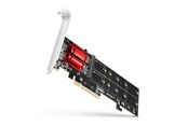 Opbergaccessoires - AXAGON PCIe Adapter for 2 × NVMe M.2 SSD - PCEM2-ND