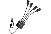 USB hub - I-Tec - hub - USB-C/USB-A cable - 4 ports USB hub - 4 - Zwart - CACBLHUB2A2C