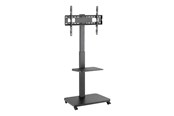 Muurbevestigingen, AV-bevestigingen & AV-meubels - Gembird TV floor stand with caster wheels 37"" - 75"" bl - Max 40 kg - recommended for 75" - TVS-75S-02