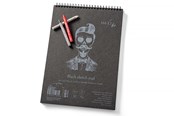 Schrijfblokken, formulieren en notitieboekjes - SMLT Drawing pad with BLACK paper. A4. 165g. - SM105-A4