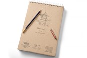 Schrijfblokken, formulieren en notitieboekjes - SMLT Drawing pad SKITSE NATURAL. A4. 100g. - SM102-A4