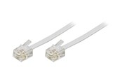 Netwerk - kabel - Deltaco DEL-161F - phone cable - 5 m - white - Wit - 5m - DEL-161F