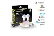 Smart Home - EGLO E27 LED-Z MATTER A60 RGB/CCT 11W 1300lm opal 2-pack w/remote control - 110399