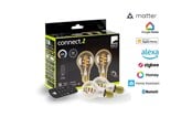 Smart Home - EGLO E27 LED-Z MATTER A60 spiral CCT 7W 806lm amber 2-pack w/remote control - 110401