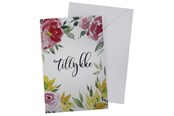 Hobby artikelen - SCANSEASON Card with envelope flower congratulations11*17cm - 100262