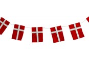 Hobby artikelen - SCANSEASON Flag garland Felt 16 flags 3 meters. - 100716