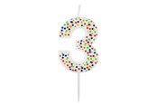 Hobby artikelen - SCANSEASON Light with number 3. 7.5cm high - 253173