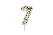 Hobby artikelen - SCANSEASON Light with number 7 . 7.5cm high - 253177