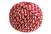 Hobby artikelen - SCANSEASON Cotton yarn gift ribbon red/white 40 meters - 444513