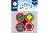 Hobby artikelen - CENTRUM Crepe paper in roll. 4 rolls ass.3.5cm*10M - 80314
