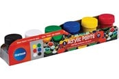 Hobby artikelen - CENTRUM Acrylic color 6 pcs. 20ml. cans. Ass. frv. - 80450