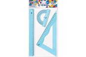Hobby artikelen - CENTRUM Geometry set 30 cm. 3 pieces. Clear plastic - 80747