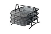 Hobby artikelen - SPREE Metal letter tray set 3 bk. BLACK - 84130