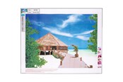 Hobby artikelen - CENTRUM Diamond Painting 40*50cm. BEACH WITH HOUSE - 89760