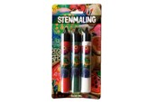 Hobby artikelen - Hobby Mate Stone Paint 3*30ml Red-Green-White. - HOBBY839