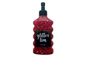 Hobby artikelen - Hobby Mate Glitter glue coarse glitter Red 177 ml. - Lim63