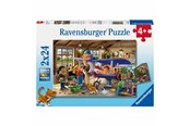 Puzzels - Ravensburger Jigsaw Puzzle Airplane and Train Repair 2x24 pcs. - 12004044
