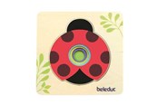 Puzzels - Beleduc - Wooden Layered Puzzle Ladybug Hout - 10140