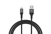 USB-kabel - Dudao L3SM USB-A - MicroUSB 3A 1.2m Braided Cable - Black - 6976625333028