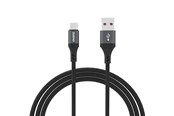 USB-kabel - Dudao L3ST USB-A - USB-C 5A Cable 1.2m Braided - Black - 6976625333035