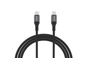 USB-kabel - Dudao L3CC USB-C - USB-C 60W 2m Braided Cable - Black - 6976625333066