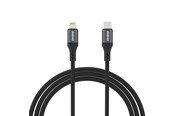 USB-kabel - Dudao L3CL USB-C - Lightning 30W 2m Braided Cable - Black - 6976625333080