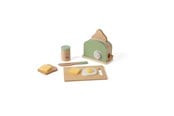 Speelkeuken en apparatuur - Dantoy Toaster set wood in gift box 9 pcs - 5701