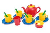 Speelkeuken en apparatuur - Dantoy Tea set in net L:19 cm 17 pcs - 4382