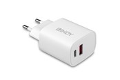 Mobiel - Adapters & Opladers - Lindy 20W USB Type A & C Charger - 73413