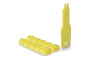 Systeemaccessoires  - Lindy RJ45 Port Locks Yellow 10x + 1 Key - 47900