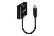 Beelscherm- en tv-kabel - Lindy - video adapter - 24 pin USB-C to DisplayPort - 21 cm - 43269