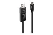 Beelscherm- en tv-kabel - Lindy - video adapter cable - 24 pin USB-C to DisplayPort - 1 m - 43341