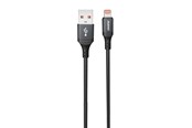 USB-kabel - Dudao 3A 30W L3SL USB-A - Lightning Cable Braided 1.2m - Black - 6976625333042