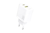 Mobiel - Adapters & Opladers - Dudao A26T GaN 25W USB-A USB-C Charger - White - 6976625334087