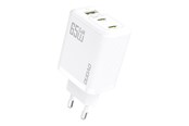 Mobiel - Adapters & Opladers - Dudao A29 65W GaN Wall Charger 2 x USB-C + 1 x USB-A - White - 6976625334919