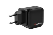 Mobiel - Adapters & Opladers - Verbatim Mini GaN Charger 70W 3 Port US plug with EU and UK adaptors - 32229