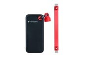 SSD - Verbatim Pocket SSD - 1TB - USB 3.2 Gen 2 - Zwart / Rood - 32192