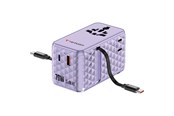 Mobiel - Adapters & Opladers - Verbatim Charge ’n’ Travel 70W 2C retractable Universal Travel Adapter - Purple - 30188
