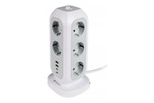 Voedingskabel (extern) - Verbatim EUPT-01 - power strip - 15-in-1 European multi plug extension - 3600 Watt - 49547
