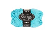 Garen & Accessoires - Creativ Company - Cotton yarn Size 8/8 L: 80-85 M Turquoise - 50gr. - 461120