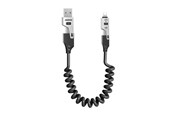 USB-kabel - Dudao L20 Pro 4-in-1 USB-A / USB-C - Lightning / USB-C Cable - Black - 6976625334797