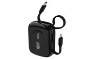 Powerbank - Dudao K32 Powerbank 22.5W 10000 mAh with Built-in USB-C/ Lightning Cable - Black - 10000 mAh - 6977196682027