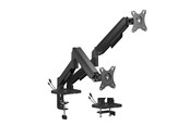 Monitorbevestiging - Gembird Adjustable desk display mounting arm with USB ports 2-displays 17"-32" - MA-DA2U-01