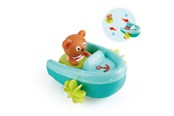 Speelgoed voor baby's - Hape Bath Toys Pullback Boat with Bear - E0217