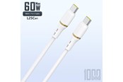 USB-kabel - Dudao L25C USB-C - USB-C Silicone Cable 60W 1m - White - 6976625335879